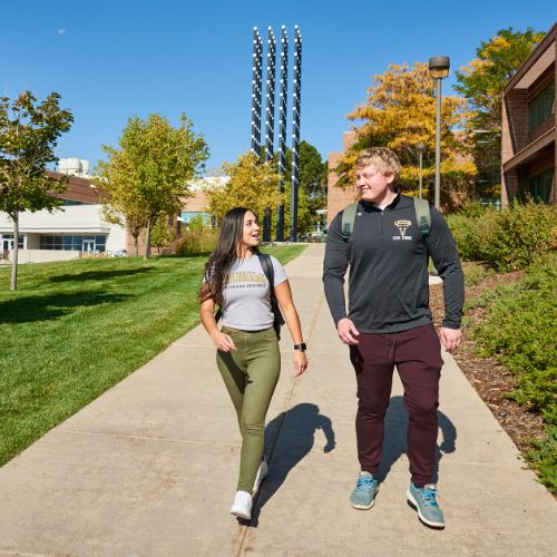 Students walking on Campus