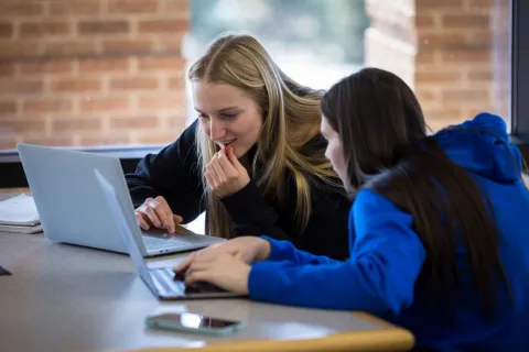 Students on in the Library Campus