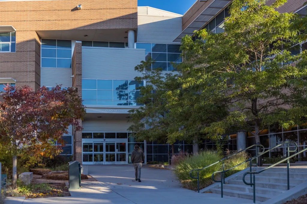 Entrance of Osborne Center for Science & Engineering (OCSE) on UCCS Campus